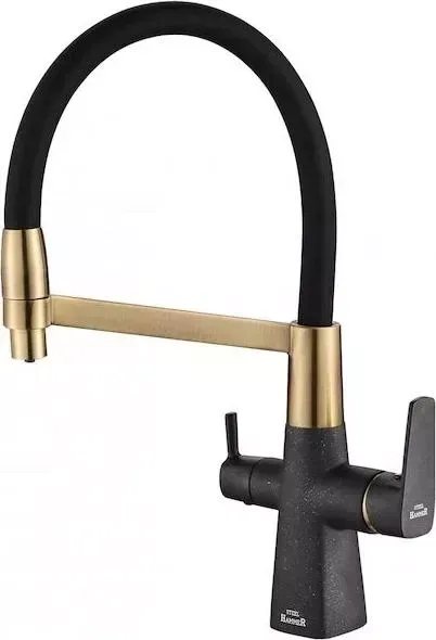 Смеситель для кухни ZorG Steel Hammer SH 818-6 BLACK BR