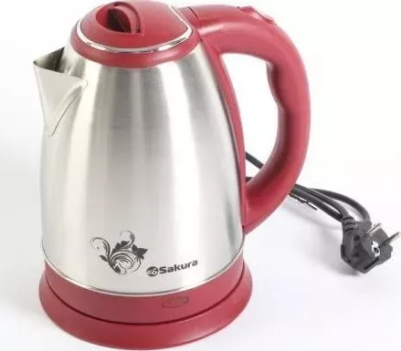 Чайник электрический SAKURA SA-2134RS нерж/красный