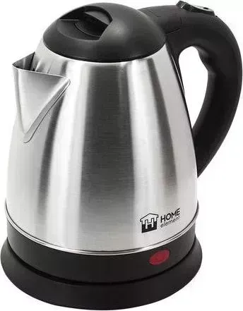 Чайник электрический HOME ELEMENT HE-KT167 черный/сталь