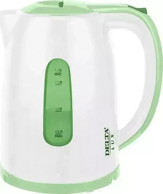 Чайник электрический DELTA LUX DL-1057 белый с зеленым