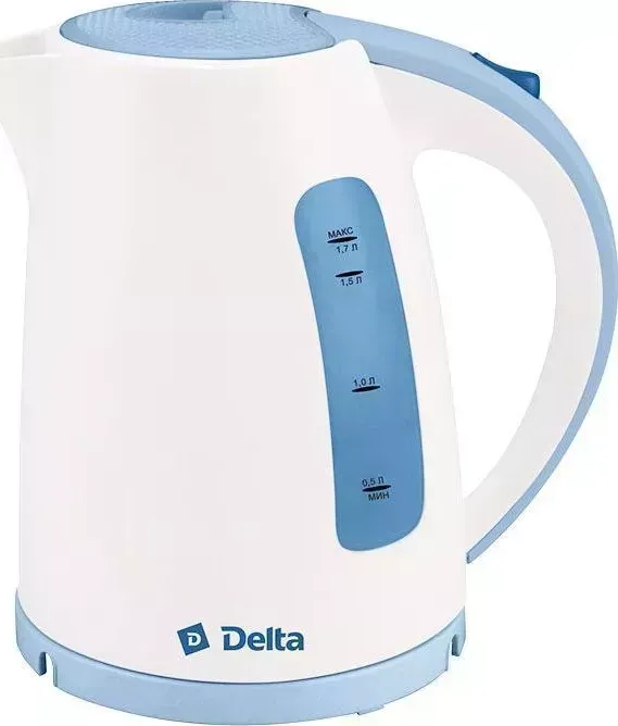 Чайник электрический DELTA DL-1056 белый с голубым
