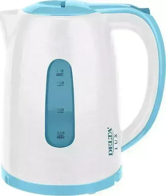 Чайник электрический DELTA LUX DL-1057 белый с голубым
