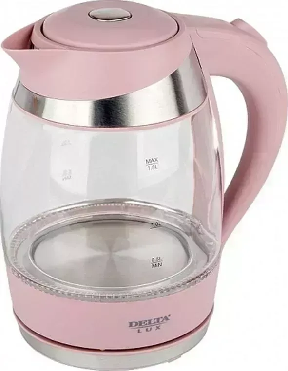 Чайник электрический DELTA DL-1012 розовый