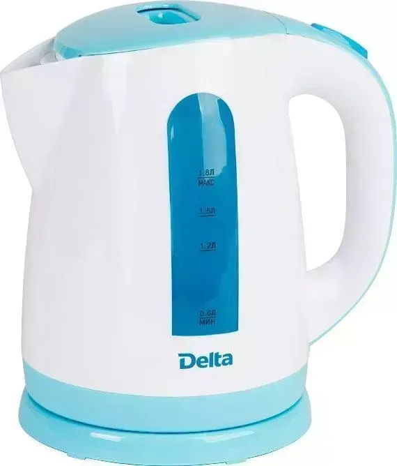 Чайник электрический DELTA DL-1326 белый с голубым