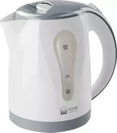 Чайник электрический HOME ELEMENT HE-KT156 белый/серый