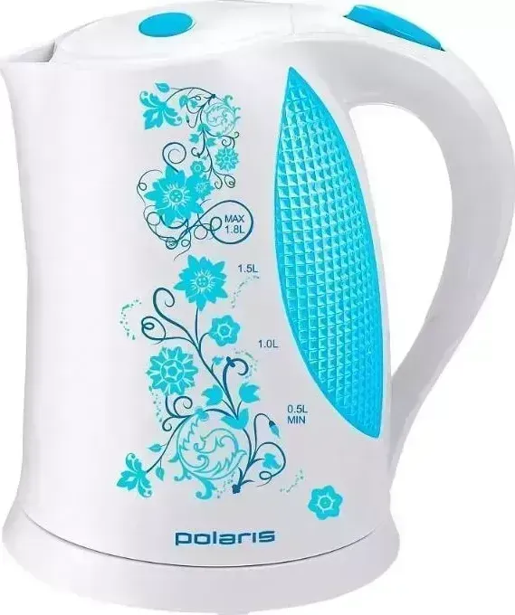 Чайник электрический POLARIS PWK 1822 CLR Floris белый/голубой