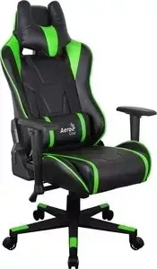 Кресло офисное AEROCOOL AC220 AIR-BG черно-зеленое с перфорацией