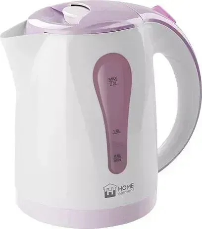 Чайник электрический HOME ELEMENT HE-KT156 белый/фиолетовый
