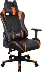 Кресло офисное AEROCOOL AC220 AIR-BO черно-оранжевое с перфорацией