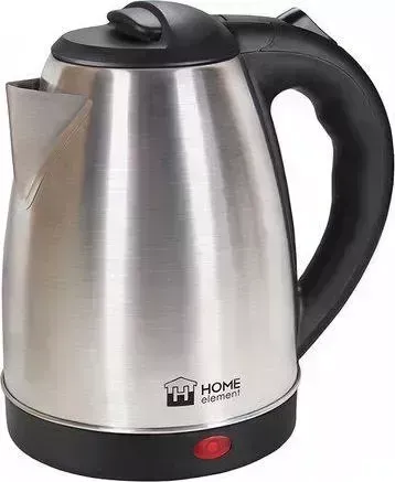 Чайник электрический HOME ELEMENT HE-KT161 черный/сталь