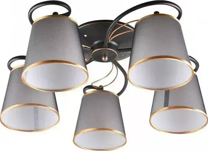 Люстра  Hiper H055-5 черная/бронза