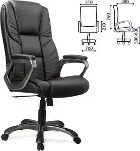Кресло офисное Brabix Titan EX-579 экокожа черное 531398