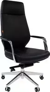 Кресло офисное CHAIRMAN 920 кожа/кз, черный