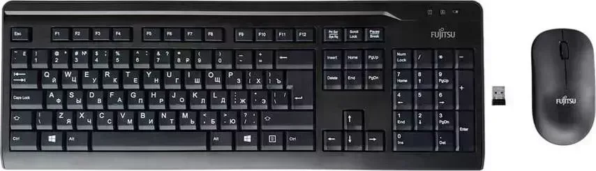 Комплект мыши и клавиатуры Fujitsu LX410 черный