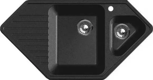 Мойка кухонная GranFest Corner GF-C950E черный (308)