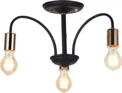 Люстра  Hiper H004-3 Чёрный с золотом