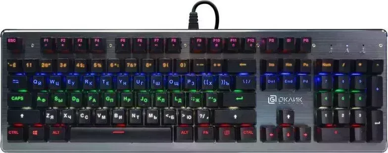Клавиатура OKLICK 970G Dark Knight черный/серебристый