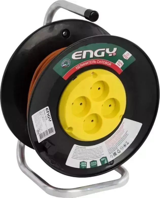 Удлинитель  Engy Гранд 50м/4роз. с заземлением (ПВС 3х0,75)