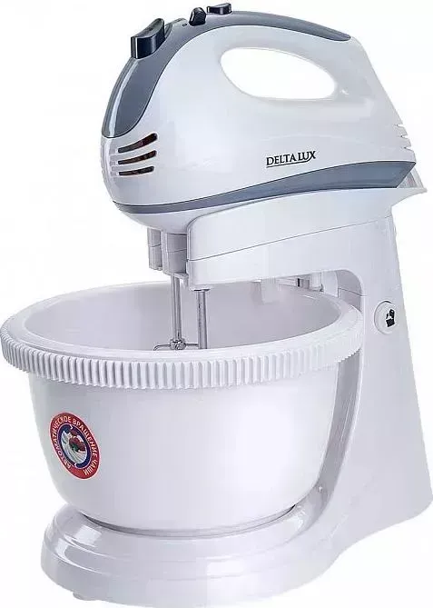 Миксер DELTA LUX DE-7901C белый с серым