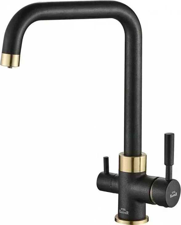 Смеситель для кухни ZorG Steel Hammer SH 715 BLACK BR