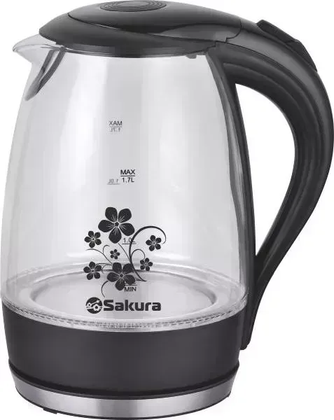 Чайник электрический SAKURA SA-2710BK стекло черный