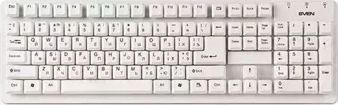 Клавиатура SVEN Standard 301 USB белый