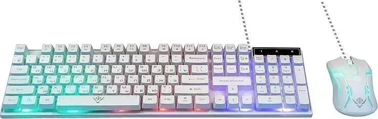 Комплект мыши и клавиатуры Nakatomi KMG-2305U WHITE