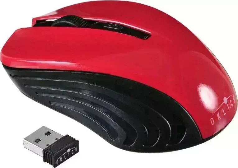 Мышь компьютерная OKLICK 545MW черный/красный USB
