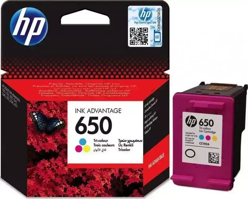 Расходный материал для печати HP 650 Tri-colour Ink Cartridge (CZ102AE BHK)