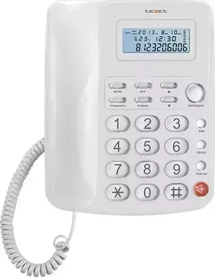 Проводной телефон TeXet TX-250 белый