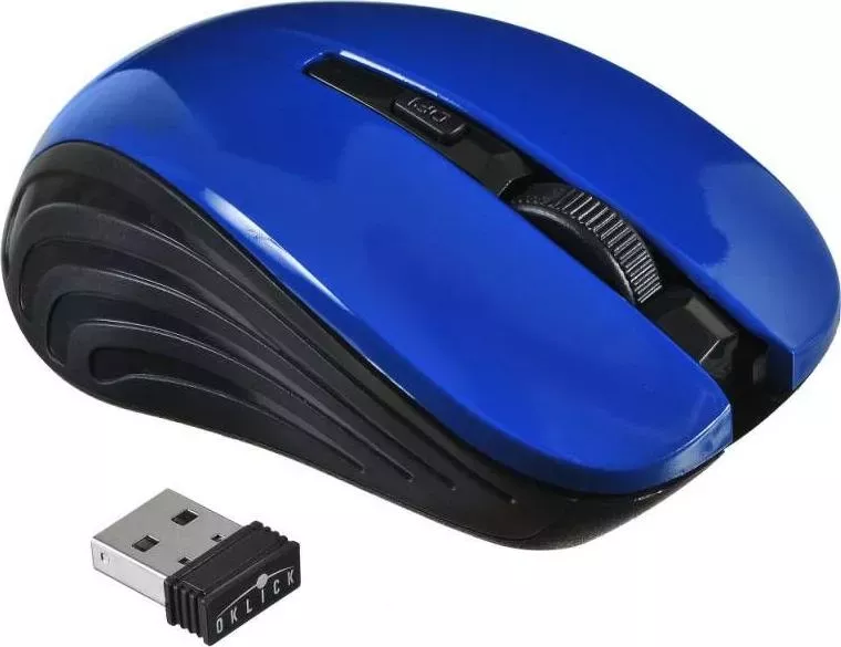 Мышь компьютерная OKLICK 545MW черный/синий USB