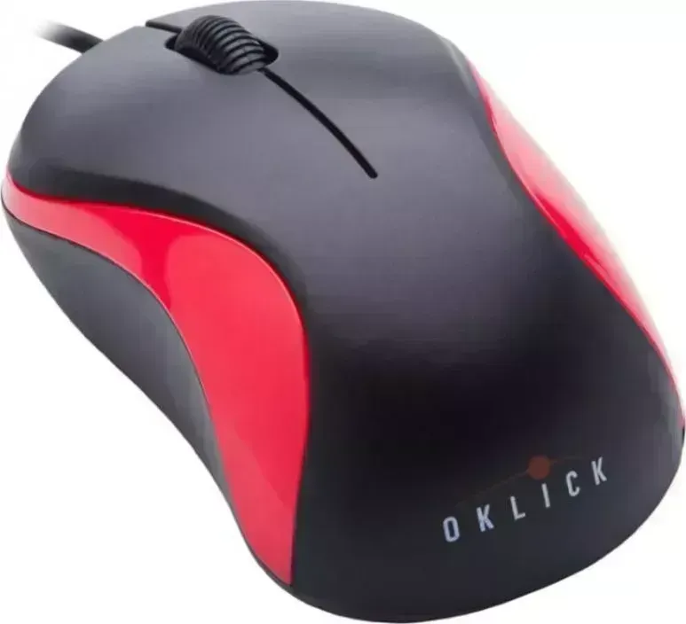 Мышь компьютерная OKLICK 115S черный/красный USB