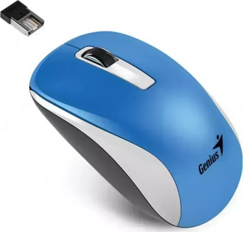 Мышь компьютерная GENIUS NX-7010 белый/синий металлик