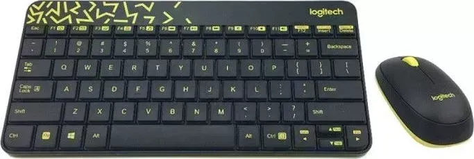 Комплект LOGITECH MK240 черный/жёлтый (920-008213)