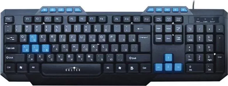 Клавиатура OKLICK 750G черный/черный USB