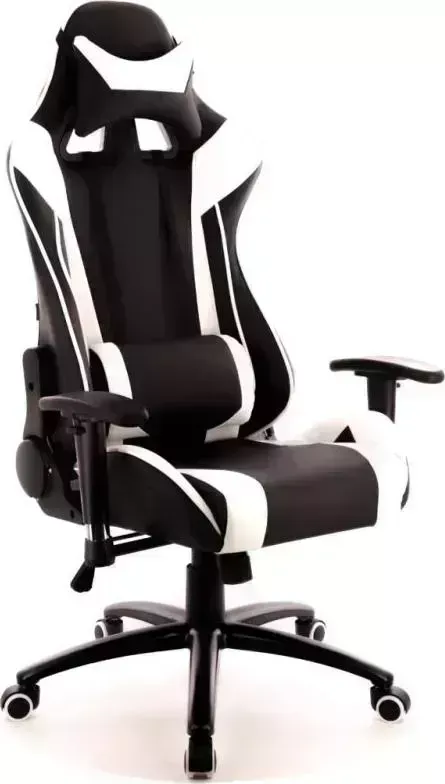 Кресло офисное Everprof Lotus S6 экокожа чёрный с белым
