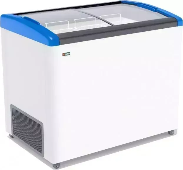Морозильник FROSTOR Gellar FG 350 E синий (наклонное гнутое стекло)