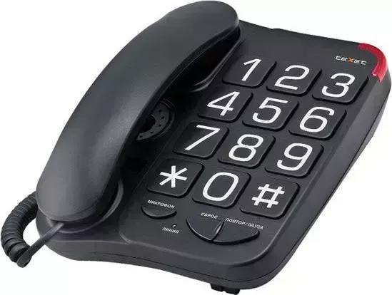 Проводной телефон TeXet TX-201 черный