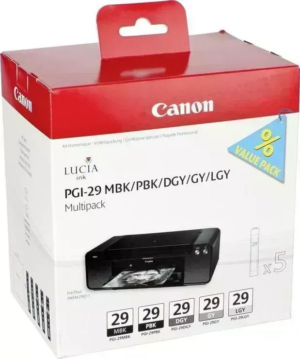 Расходный материал для печати CANON PGI-29 MBK/PBK/DGY/GY/LGY Multi