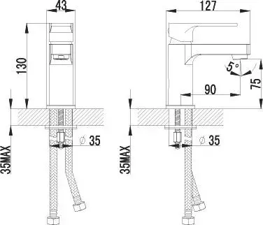 Смеситель для раковины LEMARK Plus grace LM1506C