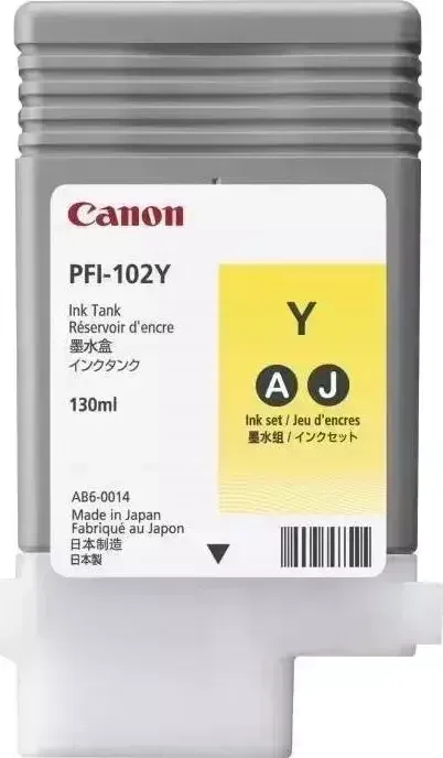Расходный материал для печати CANON PFI-102Y желтый