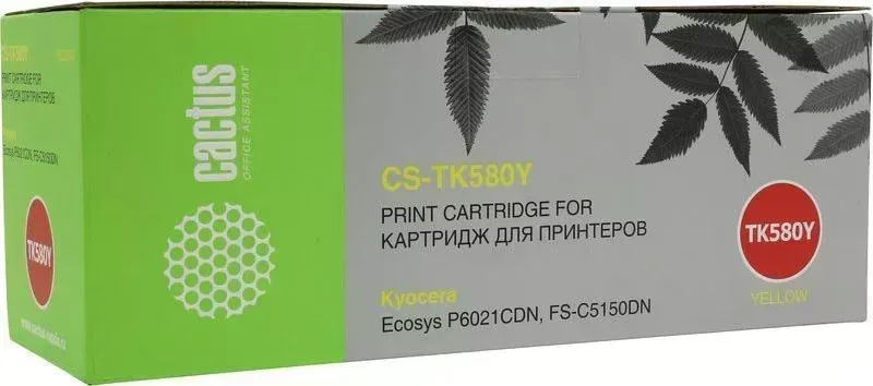 Расходный материал для печати CACTUS CS-TK580Y желтый