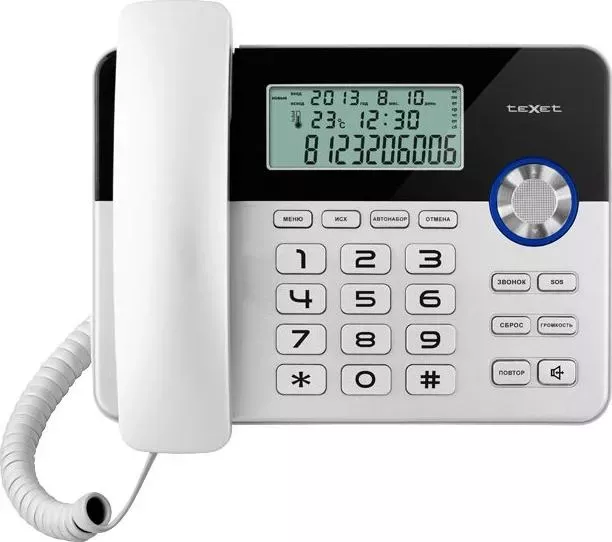 Проводной телефон TeXet TX-259 черный/серебристый