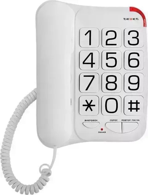 Проводной телефон TeXet TX-201 белый