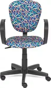 Кресло офисное TetChair СН413 карандаши на синем