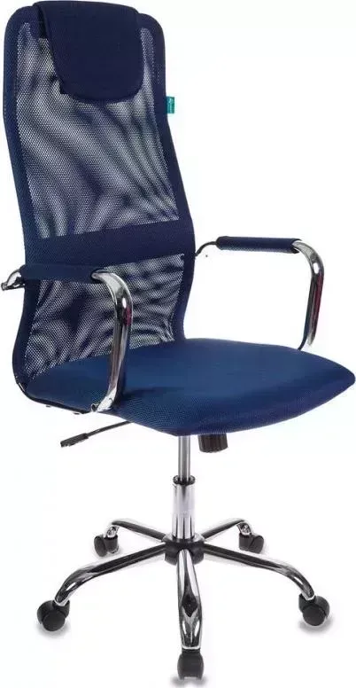 Кресло офисное БЮРОКРАТ KB-9/DB/TW-10N синий TW-05N TW-10N сетка крестовина хром