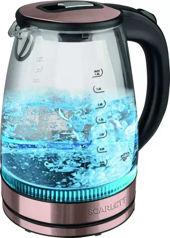 Чайник электрический SCARLETT SC-EK27G43 1.7л. 2200Вт золотистый (корпус: стекло)