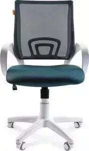 Кресло офисное CHAIRMAN 696 белый пластик TW-18/TW-03 зелёный