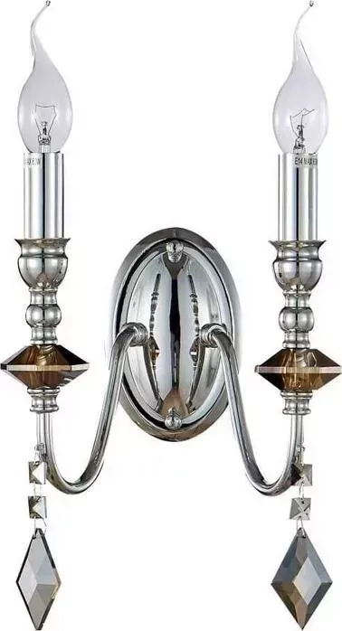 Бра Crystal Lux MERCEDES AP2 CHROME/SMOKE