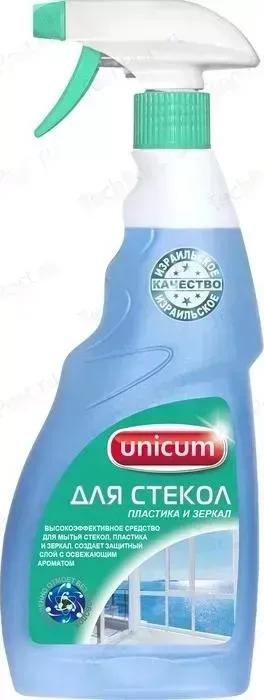 Спрей UNICUM для стекол, пластика, зеркал (без разводов), 500 мл